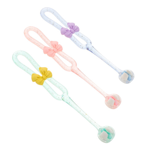 9 Pcs Soft Three-Sided Toothbrushes For Kids Girls Boys Training