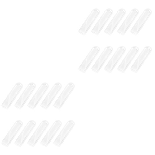 20 Pcs Universal Transparent Glass Straw Covers Dust Protectors 2