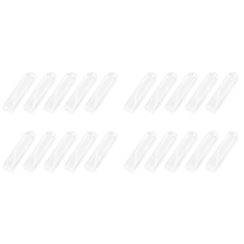 20 Pcs Universal Transparent Glass Straw Covers Dust Protectors 1