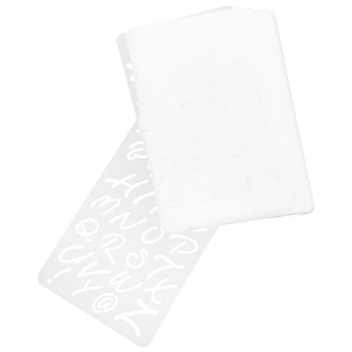 Durable White Letter Stencils for Painting and Nail Stamper 2