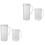 4 Pcs Plastic Measuring Cups With Scale 6