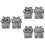 6 Pcs Chinese Guardian Lion Sculpture Mini Statue Decor 8