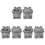6 Pcs Chinese Guardian Lion Sculpture Mini Statue Decor 4