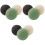 9 Pcs Round Sponges For Face Cleansing In Black Green White 3