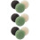 9 Pcs Round Sponges For Face Cleansing In Black Green White 8