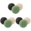 9 Pcs Round Sponges For Face Cleansing In Black Green White 2
