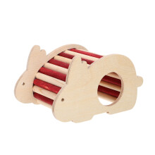 3Pcs Cartoon Hamster Wooden House Ladder Toy Cage Ornament