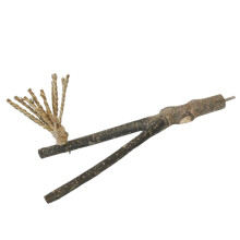 3Pcs Natural Wood Bird Perch Toy For Grinding And Standing