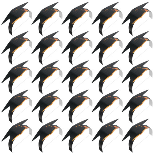 144 Pcs Paper Graduation Hats With Adjustable Elastic Band 2