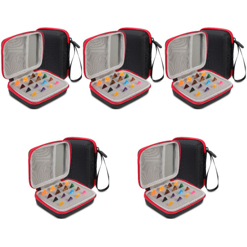 5 Sets Of Guitar Picks With Storage Holder Case 2