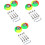 6 Sets Suitcase Caster Wheels Luggage 360 Degree Swivel 3