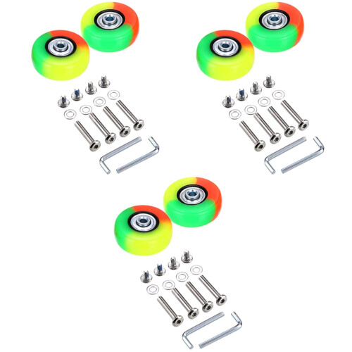 6 Sets Suitcase Caster Wheels Luggage 360 Degree Swivel 2