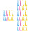 48Pcs Assorted Color Plastic Rulers Cartoon Giraffe Shape for Students 6