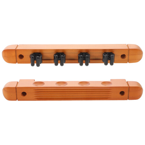 6 Pcs Wall Mount Multi-Slot Wooden Cue Rack For Pool Sticks 2