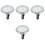 4 Sets Car Clock Mini Dashboard Digital Adhesive Vehicle Clock 4