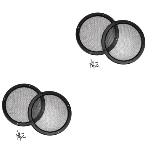 4 Pcs Car Speaker Covers Protective Membranes Black 2