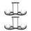 3 Pairs Curtain Rod Bracket Double Strut Frame Black 1