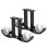 3 Pairs Curtain Rod Bracket Double Strut Frame Black 11