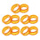 40 Pcs Silicone Finger Protector Rings For Grooming Shears Yellow 1