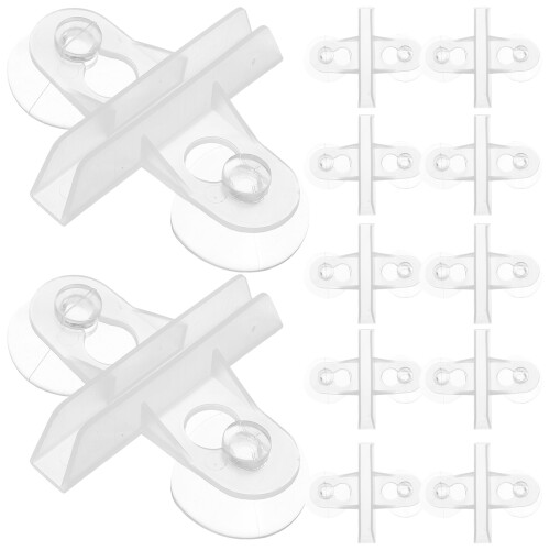 24 Pcs Aquarium Box Isolation Clips Fish Tank Divider With Suction Cup