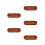 5Pcs Dipping Sauce Tray: Solid Wood 3 Section Plates For Bbq Hot Pot 4
