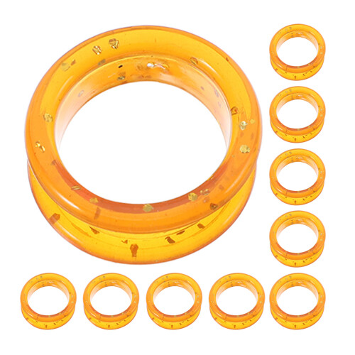 40 Pcs Silicone Finger Protector Rings For Grooming Shears Yellow 2