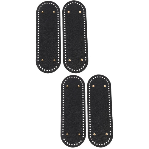 4 Pcs Pu Oblong Bag Bottom Base For Diy Knitting Crochet 1