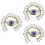 3Pcs Eye Brooch Pin Retro Hat Decorative Backpack Accessory 8