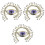 3Pcs Eye Brooch Pin Retro Hat Decorative Backpack Accessory 5