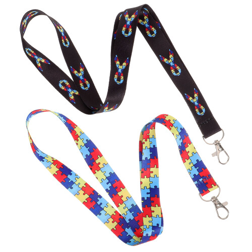 8 Pcs Id Badge Lanyards Multi-Use Neck Hanging Ropes 2
