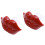 2Pcs Joke Silicone Pacifier Funny Style Baby Care Tool Red 5