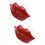 2Pcs Joke Silicone Pacifier Funny Style Baby Care Tool Red 8