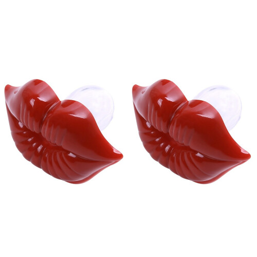 2Pcs Joke Silicone Pacifier Funny Style Baby Care Tool Red 2