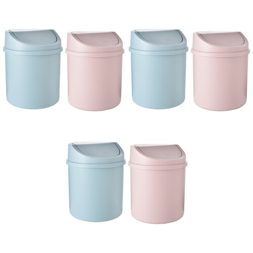 6 Pcs Mini Trash Bins For Desktop Garbage Storage And Litter 2