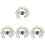 4Pcs Eye Brooch Pin Retro Hat Decorative Backpack Accessory 4