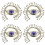 4Pcs Eye Brooch Pin Retro Hat Decorative Backpack Accessory 7
