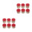 12 Pcs Wood Stamp Snowflake Pattern For Card Making Crafts 3x3x2.2cm 5