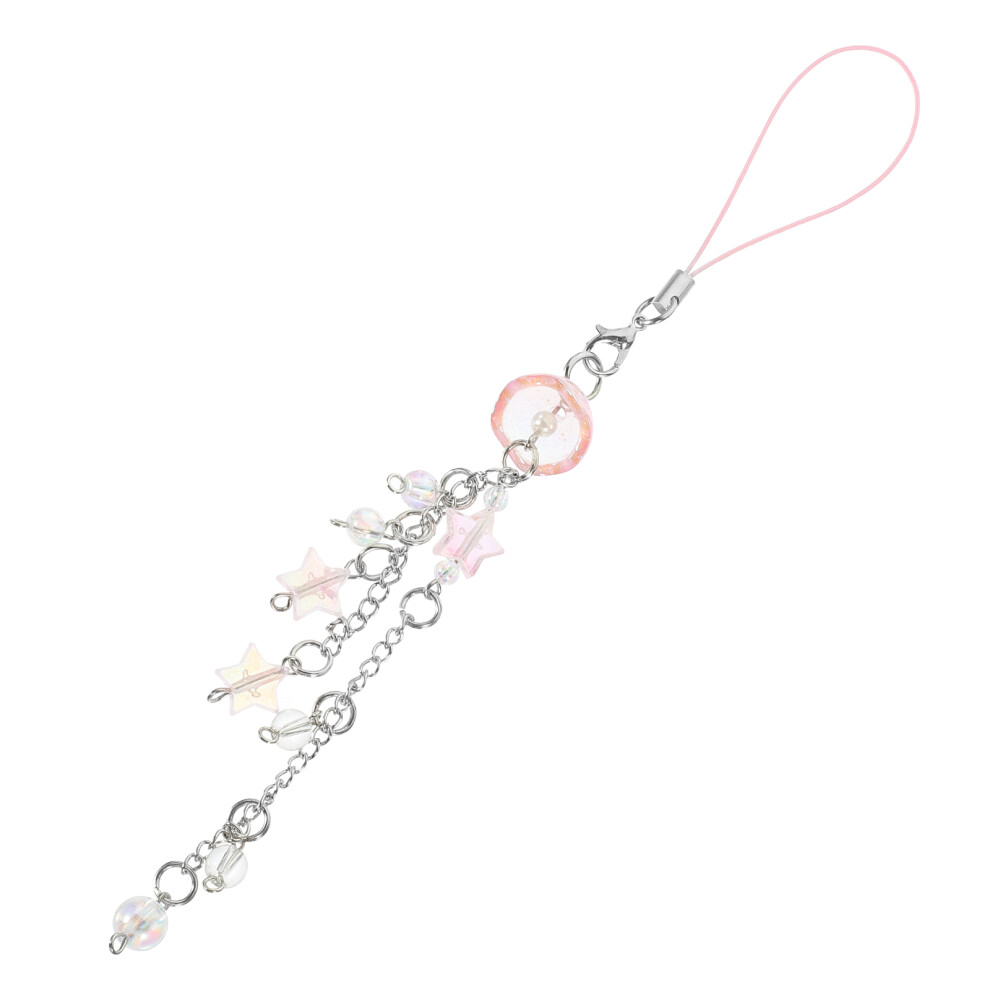 5Pcs Phone Charm Lanyard Strap Jellyfish Beaded Decor 032265260165