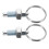 2 uds. pasadores de inoxidable 304 con anillo y 4