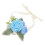 3St Blauwe Kunstbloem Polsband Bruiloft Wrist Corsage Accessoire 1