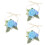 3St Blauwe Kunstbloem Polsband Bruiloft Wrist Corsage Accessoire 8