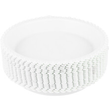 60 Pcs Plastic Thickened Round Flowerpot Saucer For Garden Balcony White