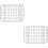 2Pcs Thick Grid Baking Rack Stainless Steel Cooling Rack for Baking 8