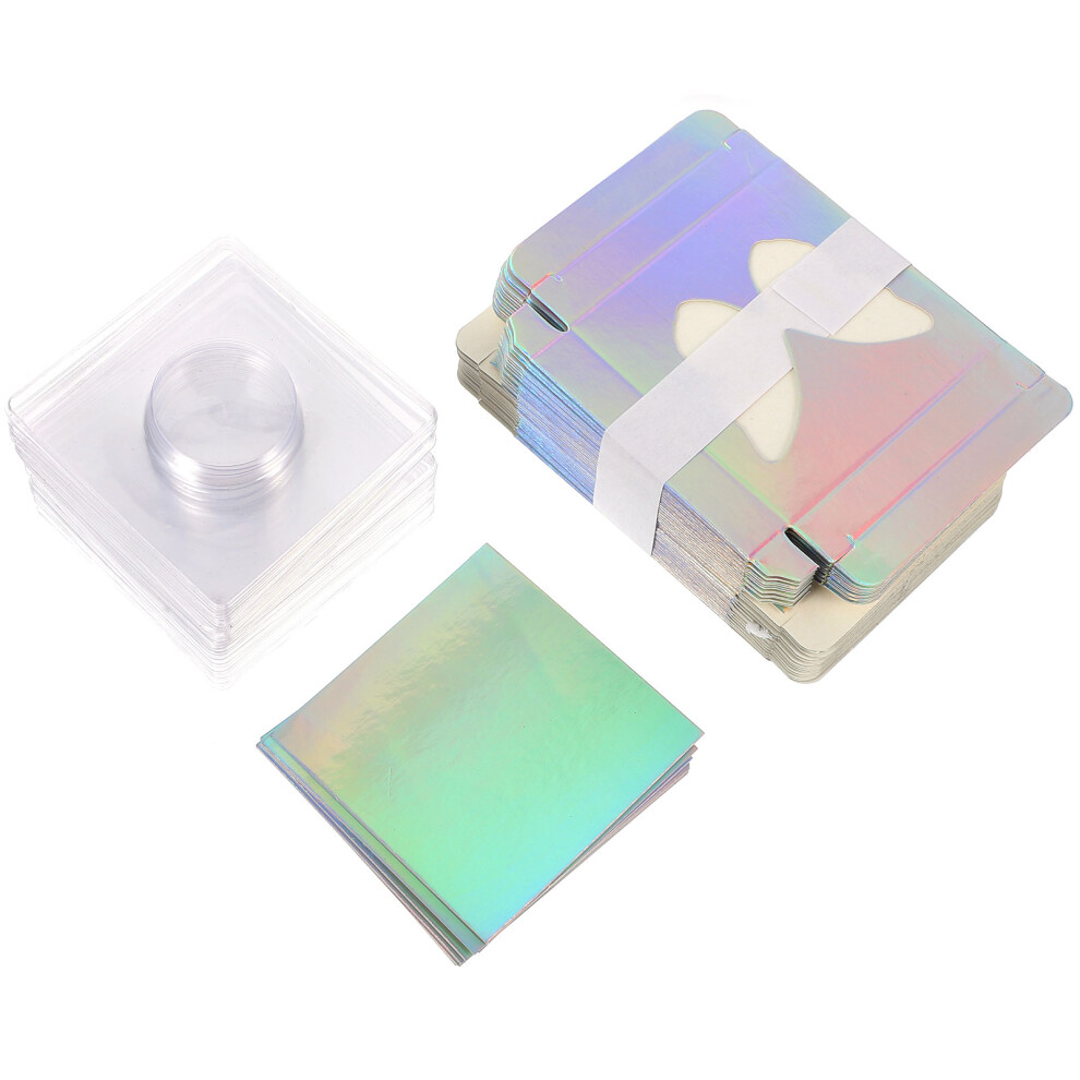 Totority 60 Pcs Empty False Eyelash Packaging Boxes Portable Square Storage
