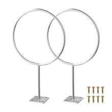 2Pcs Stainless Steel Wall Mount Ball Rack Holder For Sports Balls