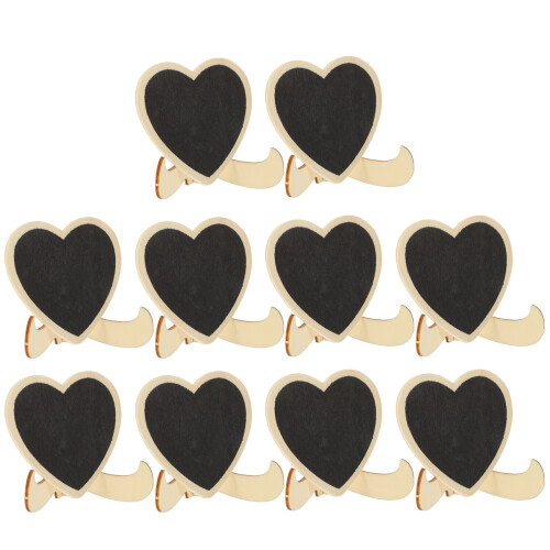 20 Pcs Mini Heart Chalkboard Signs With Stand