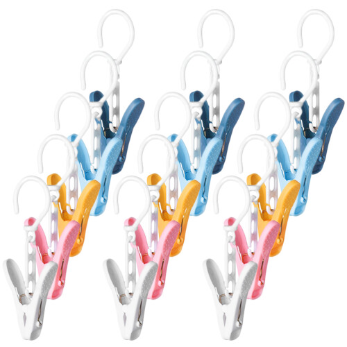 60 Pcs Drying Hooks Clips Plastic Clothes Hanger Strong Clip 1