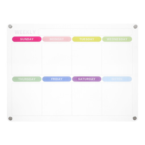 Transparent Acrylic Magnetic Dry Erase Message Board Multi-Functional 2