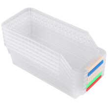 18 Pcs Rustproof Plastic Cabinet Basket For Kitchen Fridge Storage