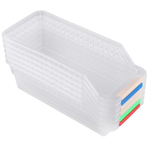 18 Pcs Rustproof Plastic Cabinet Basket For Kitchen Fridge Storage